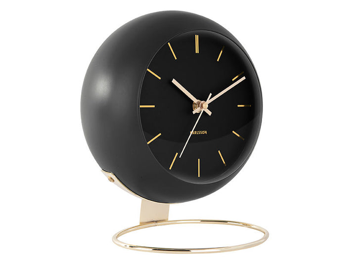 Karlsson Table clock Globe black, Des. Armando Breeveld