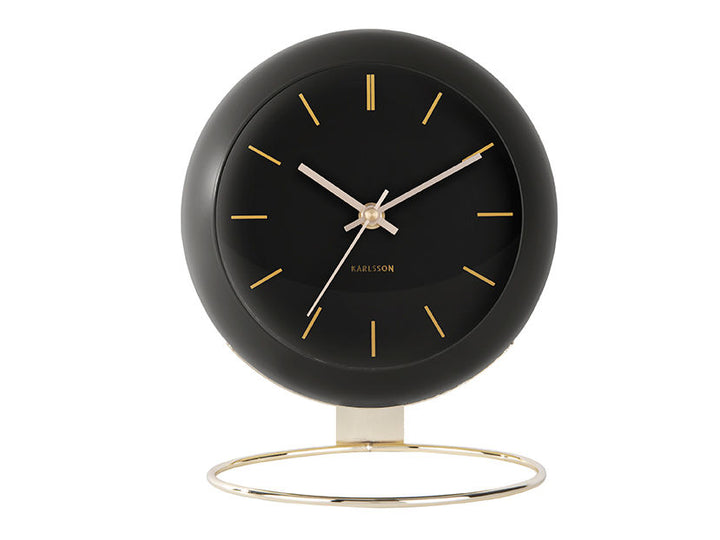 Karlsson Table clock Globe black, Des. Armando Breeveld