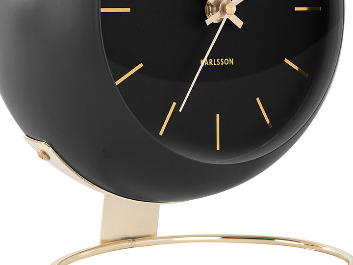 Karlsson Table clock Globe black, Des. Armando Breeveld