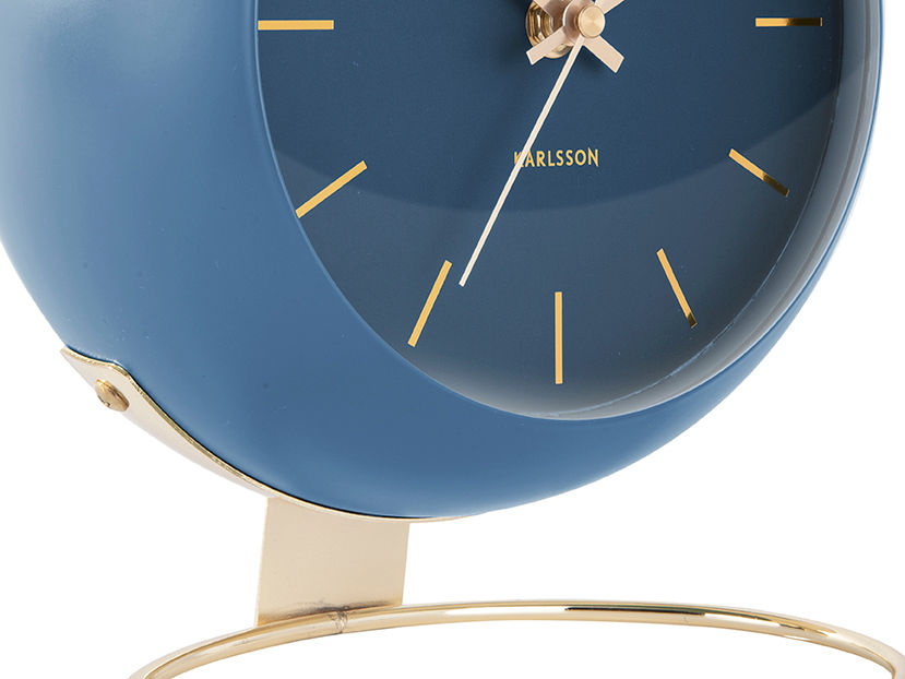 Karlsson Table clock Globe dark blue, Des. Armando Breeveld