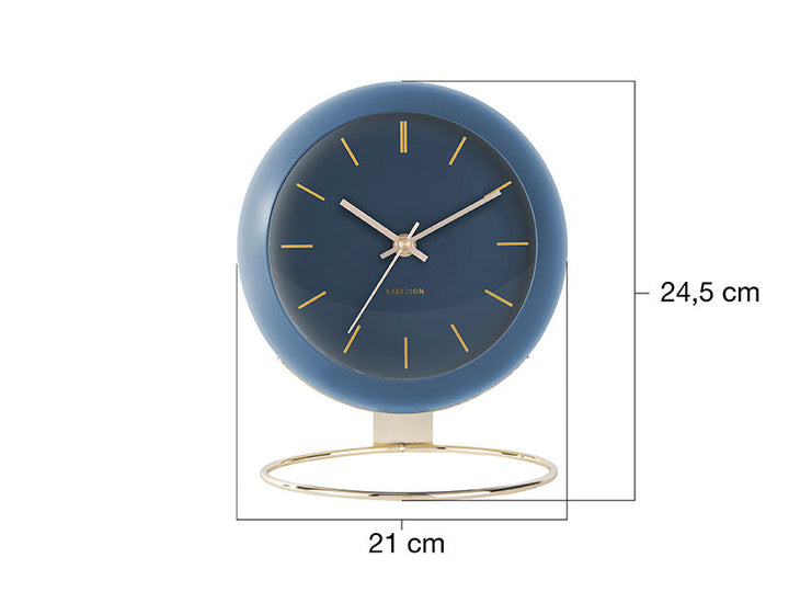 Karlsson Table clock Globe dark blue, Des. Armando Breeveld