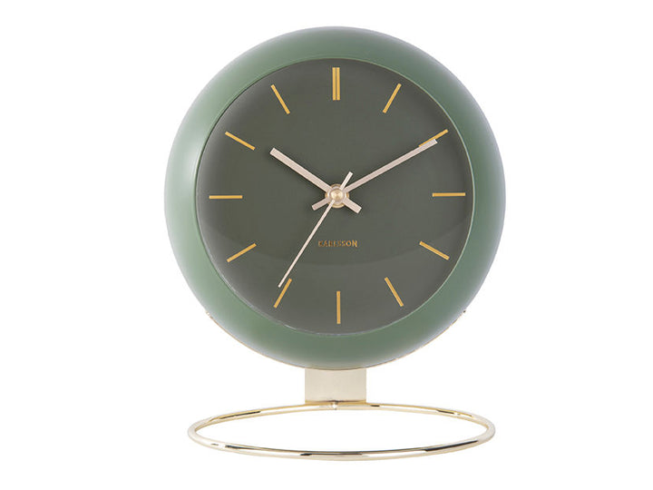 Karlsson Table clock Globe moss green, Des.Armando Breeveld