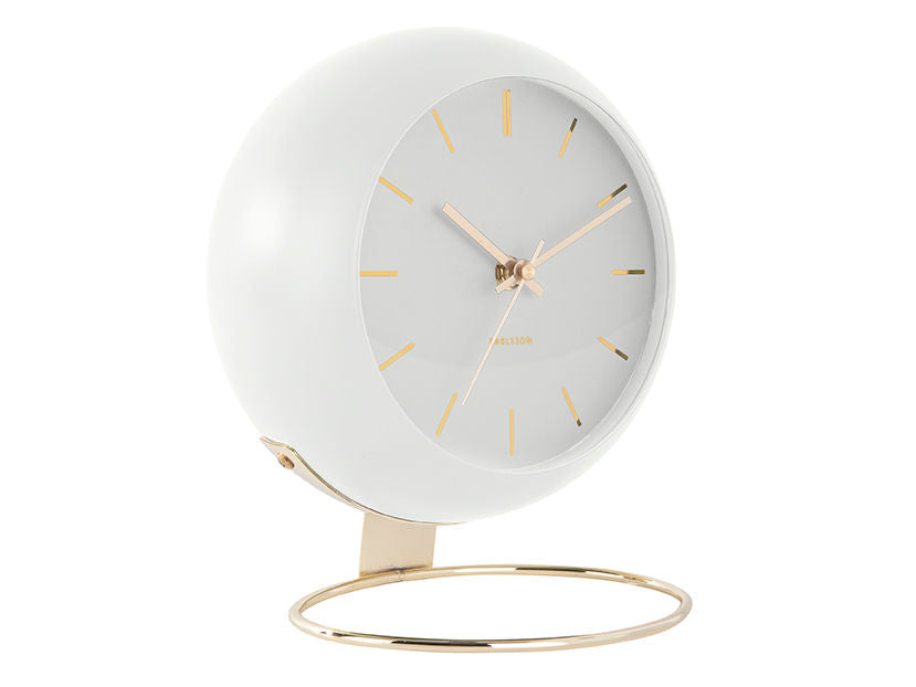 Karlsson Table clock Globe white, Des. Armando Breeveld