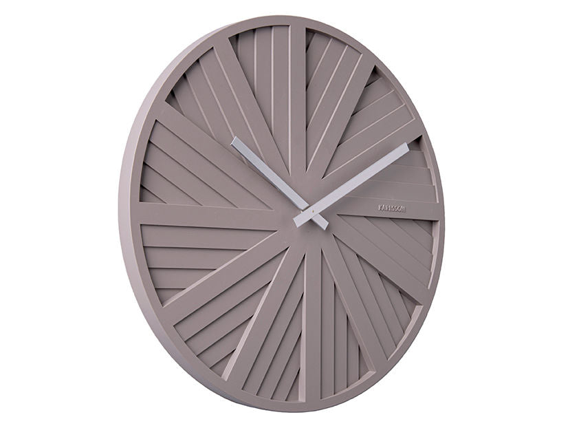 Karlsson Wall clock Slides warm grey,Design Chantal Drenthe