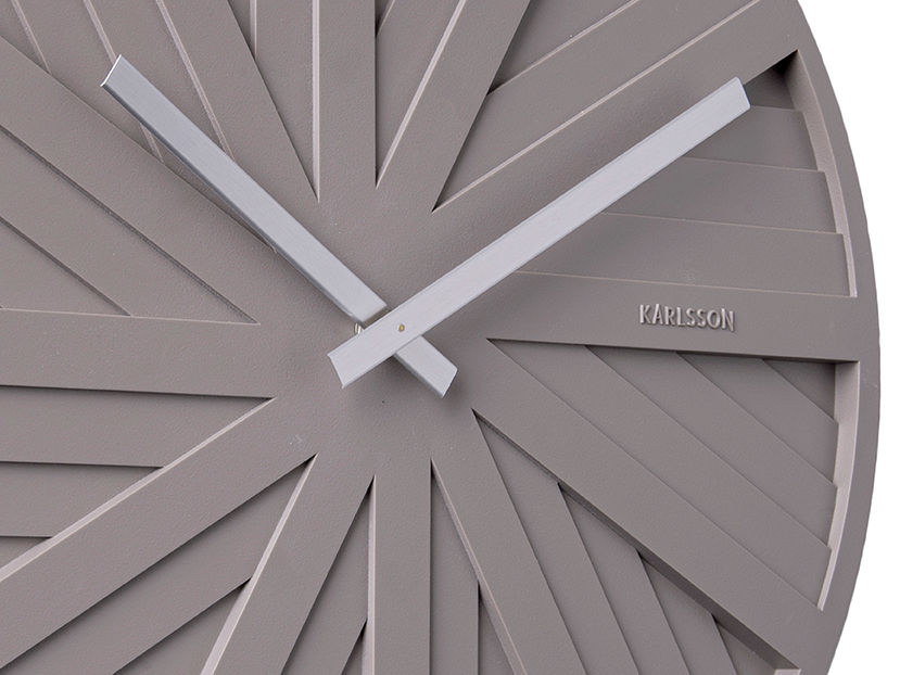 Karlsson Wall clock Slides warm grey,Design Chantal Drenthe