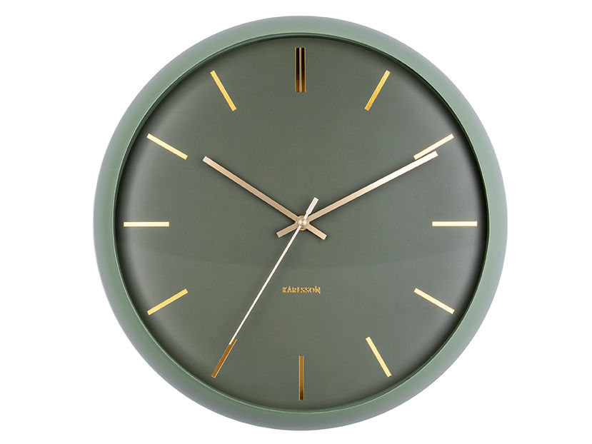 Karlsson Wall clock Globe moss green, Des. Armando Breeveld