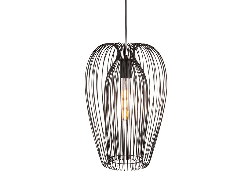 Leitmotiv Pendant lamp Lucid iron black large