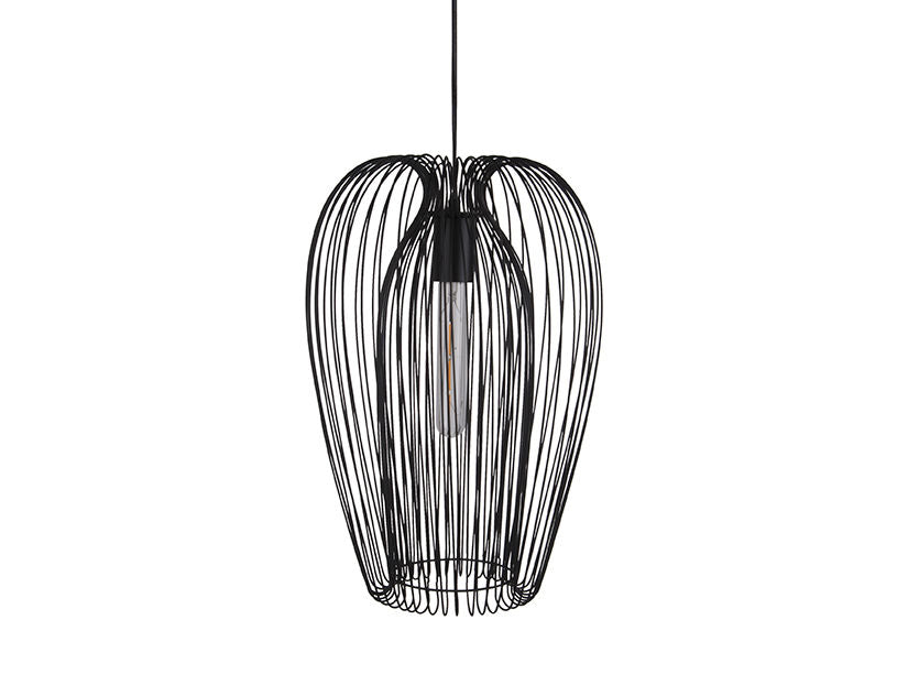 Leitmotiv Pendant lamp Lucid iron black large