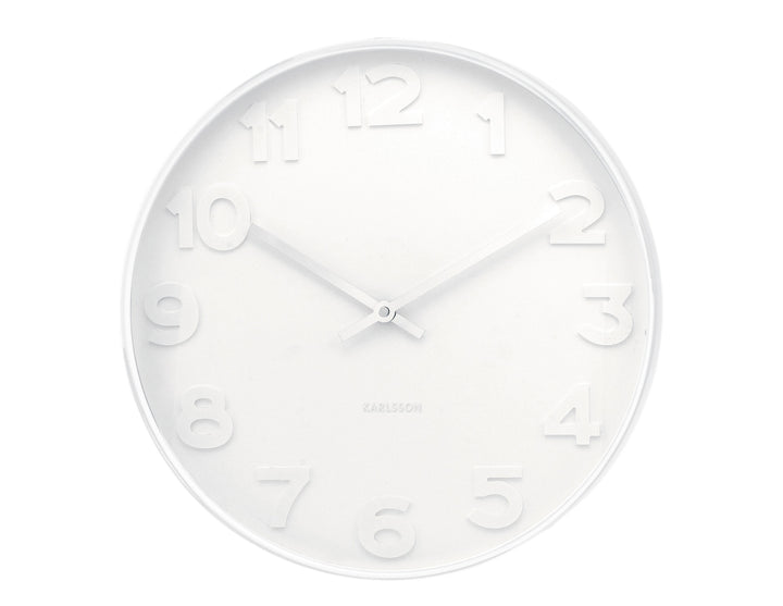 Karlsson Wall clock Mr. White numbers large, white case