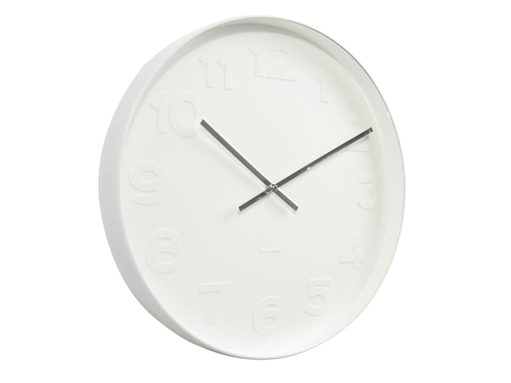 Karlsson Wall clock Mr. White numbers large, white case