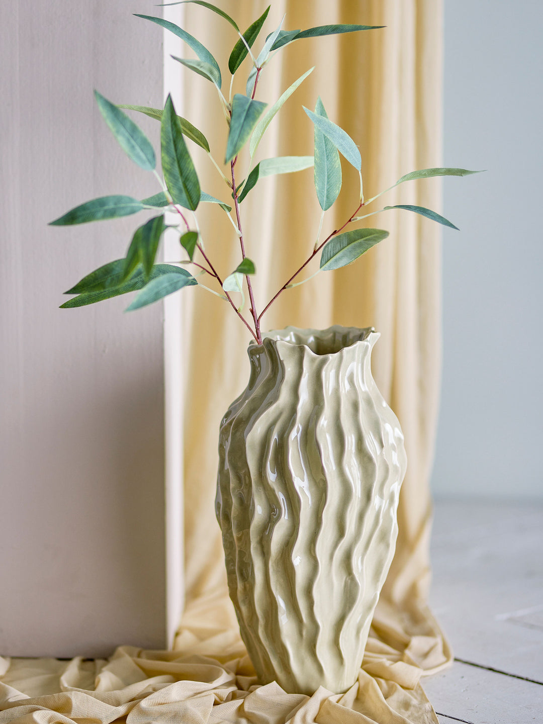 Bloomingville Valeria Vase, Grå, Stentøj