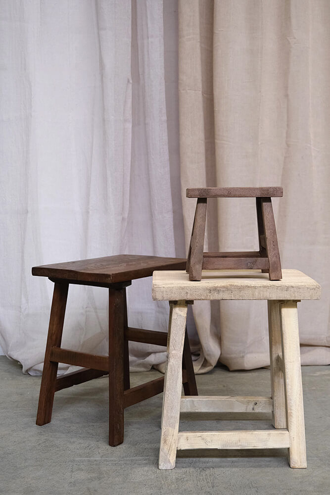 Trademark Living Nordic skammel i genbrugstræ