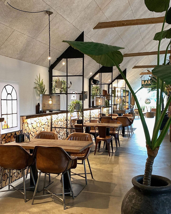 Trademark Living LIVING spisebordsstol - rust med læder