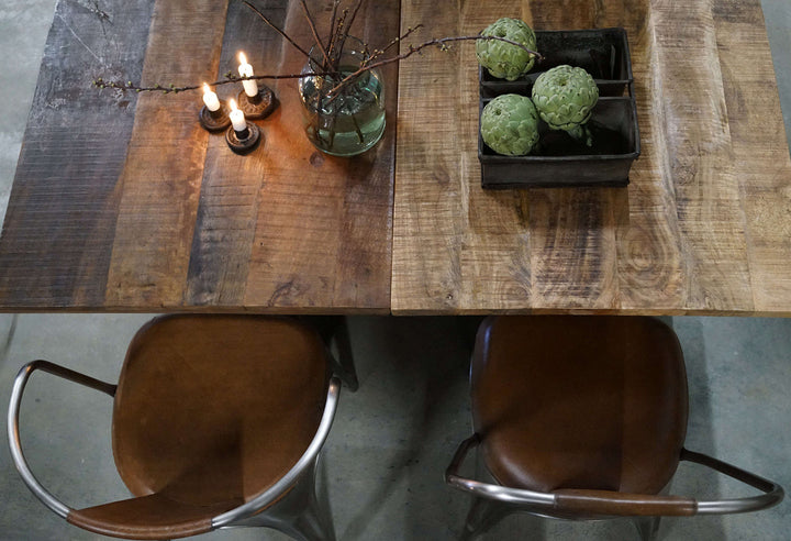 Trademark Living LIVING spisebordsstol med høj ryg - shiny med læder