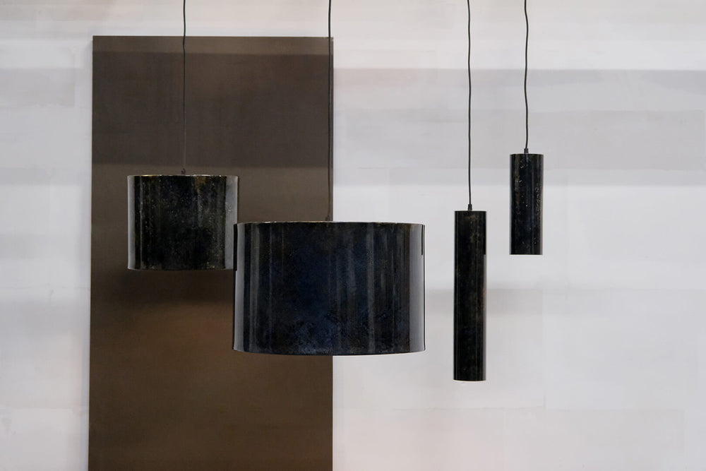 Trademark Living Jonah loftslampe S - mørkeblå marmoreret