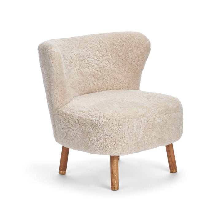 NATURES COLLECTION Emil Lounge Chair | Messing | Korthåret