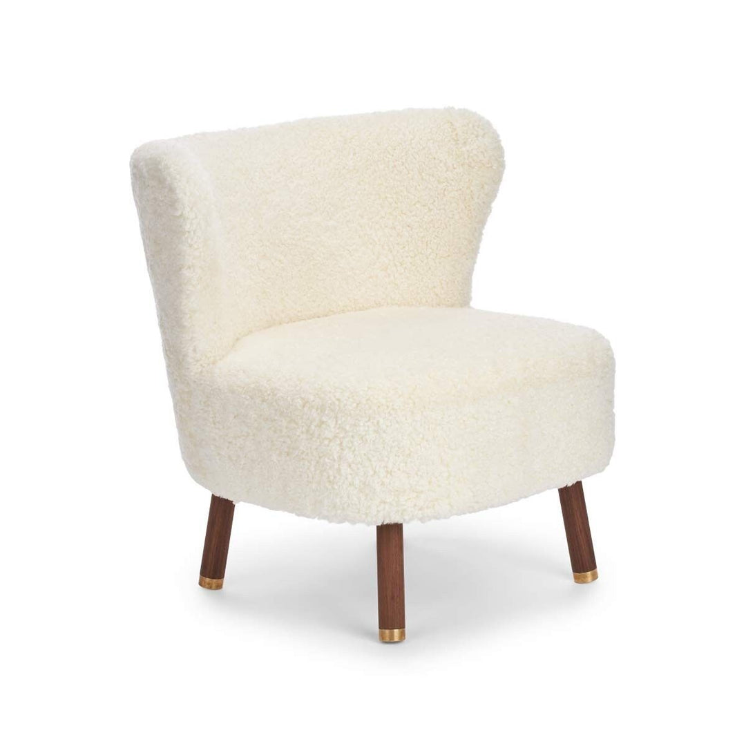 NATURES COLLECTION Emil Lounge Chair | Messing | Korthåret