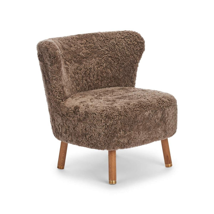 NATURES COLLECTION Emil Lounge Chair | Messing | Korthåret - Aunór