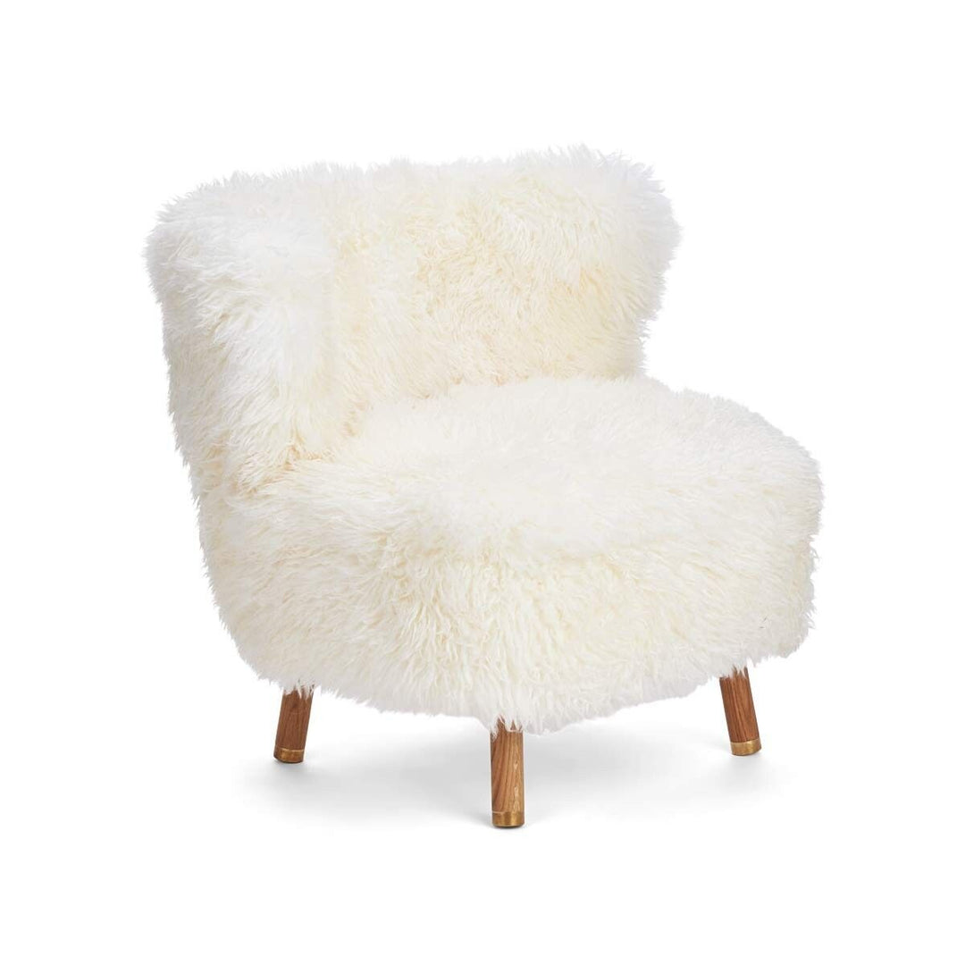 NATURES COLLECTION Emil Lounge Chair | Messing | Langhåret