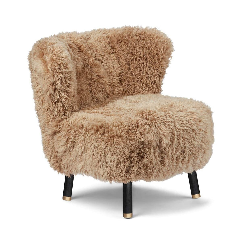 NATURES COLLECTION Emil Lounge Chair | Messing | Langhåret