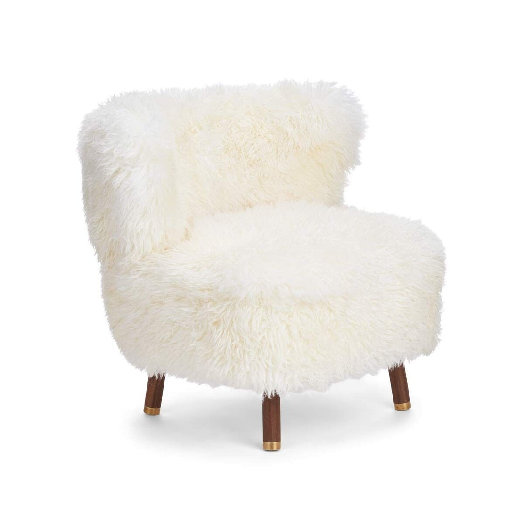 NATURES COLLECTION Emil Lounge Chair | Messing | Langhåret