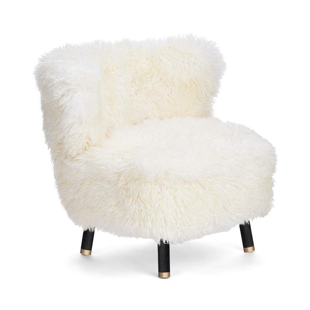 NATURES COLLECTION Emil Lounge Chair | Messing | Langhåret