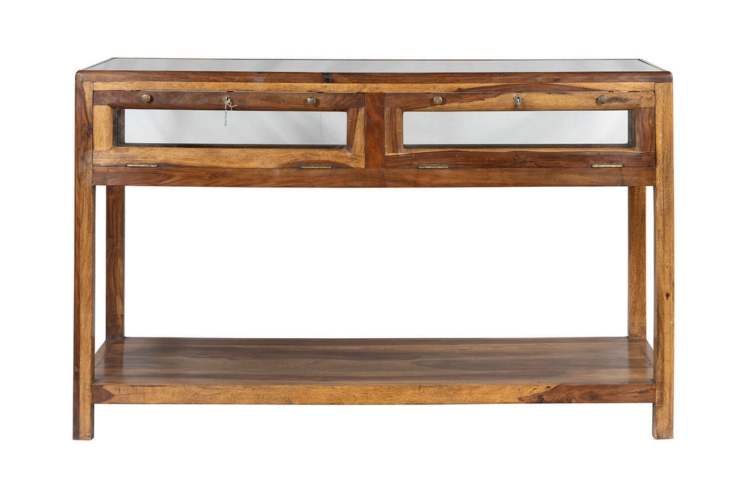 Trademark Living Smuk butiksdisk med glasmontre