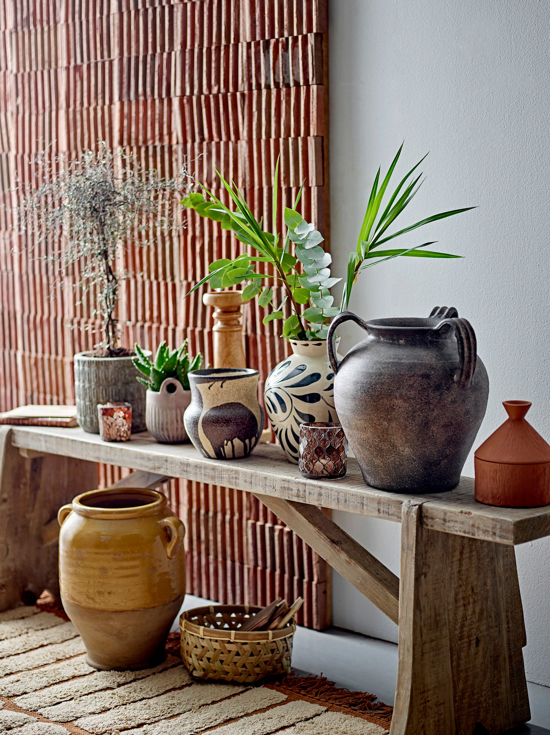 Bloomingville Glendale Bænk, Natur, Reclaimed Pine Wood