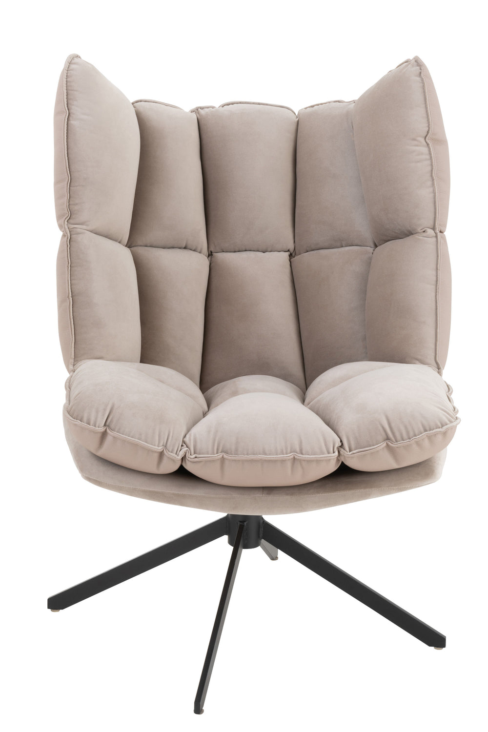 J-Line by Jolipa CHAIR RELAX CUSHION ON FRAME TEXTILE/METAL EXTRA LIGHT GREY