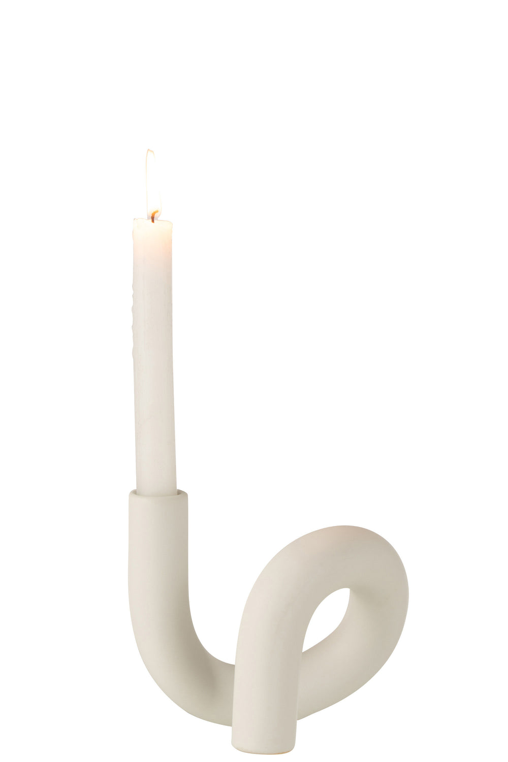 J-Line by Jolipa CANDLE HOL TORS 1 CAND CER WHI