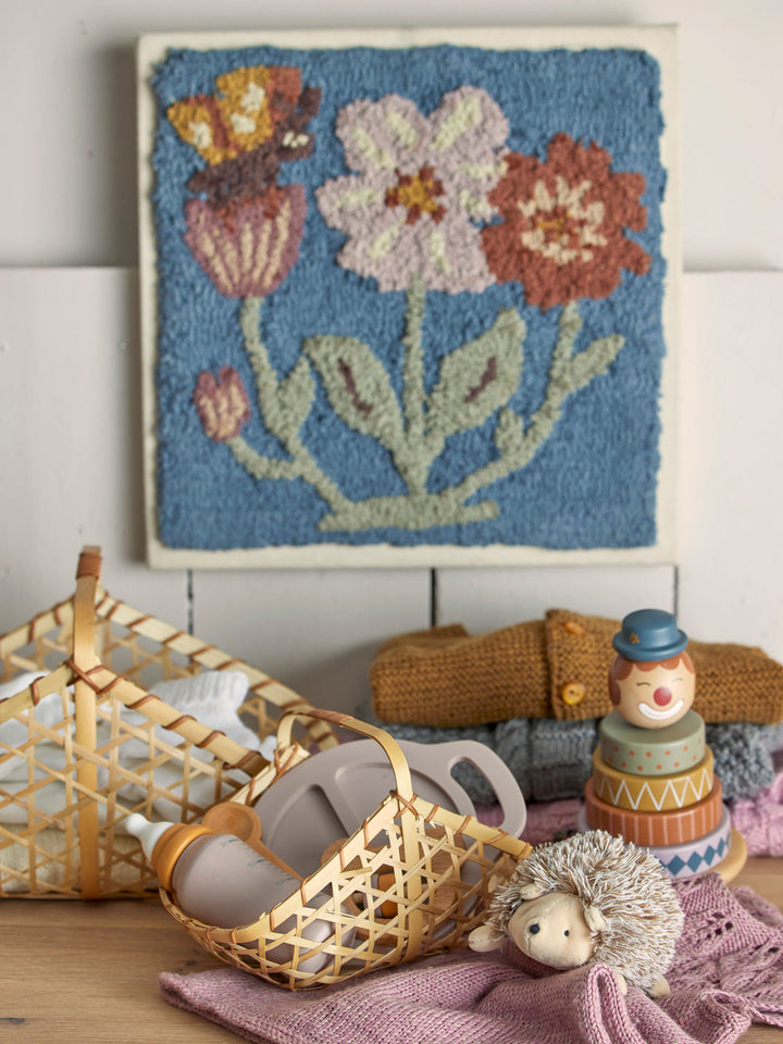 Bloomingville MINI Sallie Vægdekoration, Blå, Bomuld