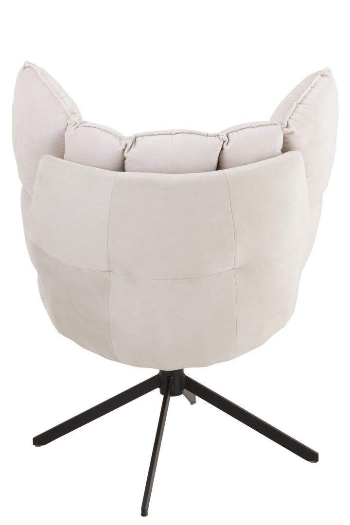 J-Line by Jolipa CHAIR RELAX CUSHION ON FRAME TEXTILE/METAL BEIGE