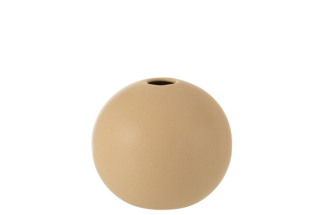 J-Line by Jolipa - Vase Ball Beige H18 cm