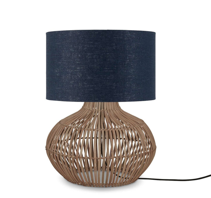 Good & Mojo Bordlampe - Kalahari S Rattan H48 cm Denim - Aunór