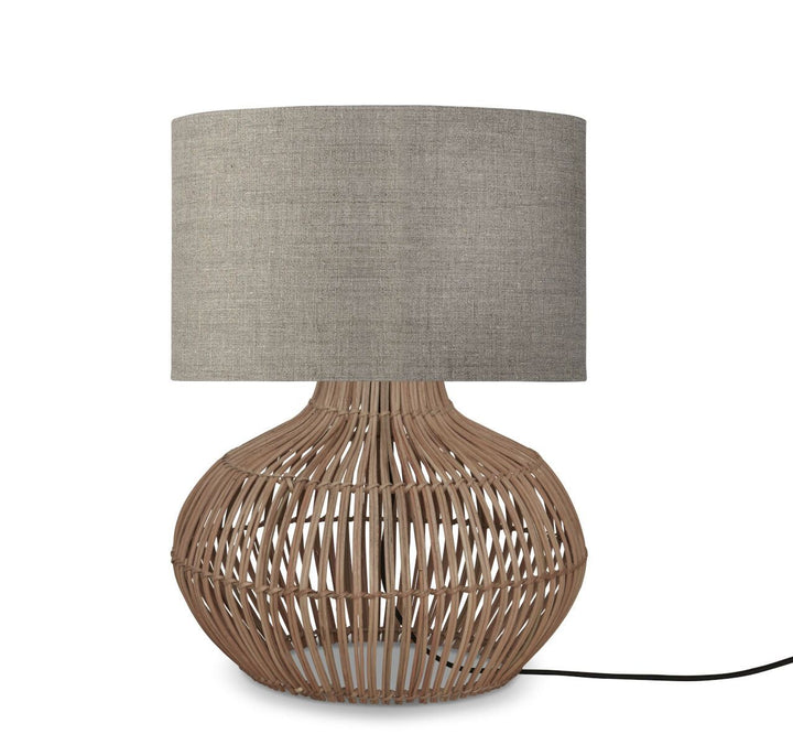 Good & Mojo Bordlampe - Kalahari S Rattan H48cm Mørk - Aunór