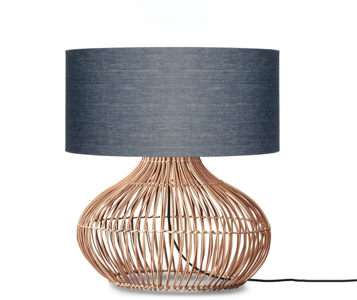 Good & Mojo Bordlampe - Kalahari L Rattan H65 cm Grå - Aunór