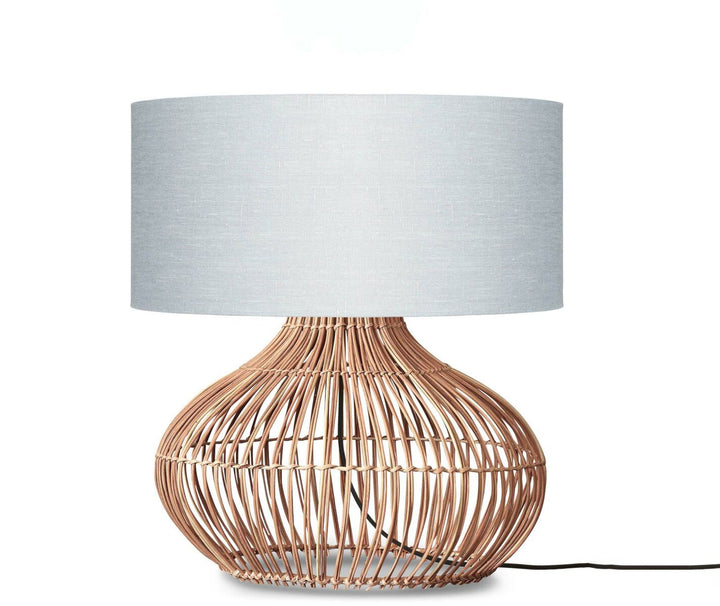 Good & Mojo Bordlampe - Kalahari L Rattan H65cm Grå - Aunór