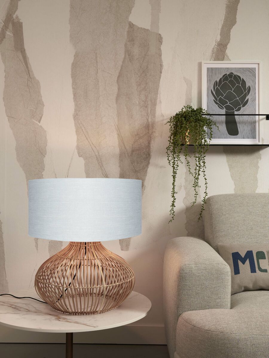 Good & Mojo Bordlampe - Kalahari L Rattan H65cm Grå - Aunór