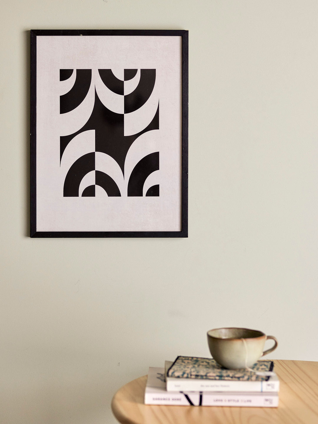 Bloomingville Mono Illustration med ramme, Sort, Fyr