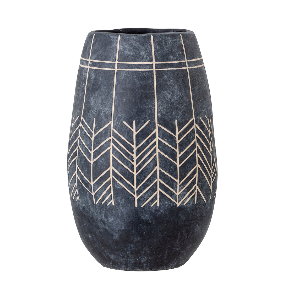 Bloomingville Mahi Deko Vase, Sort, Keramik