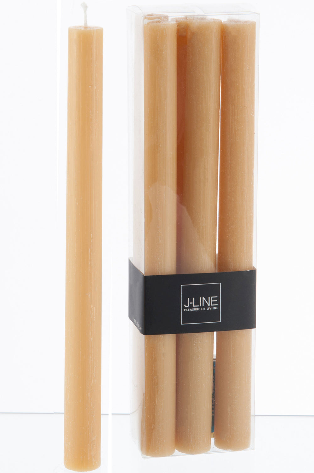 J-Line by Jolipa BOX 6 TABLE CANDLE OCHRE13H