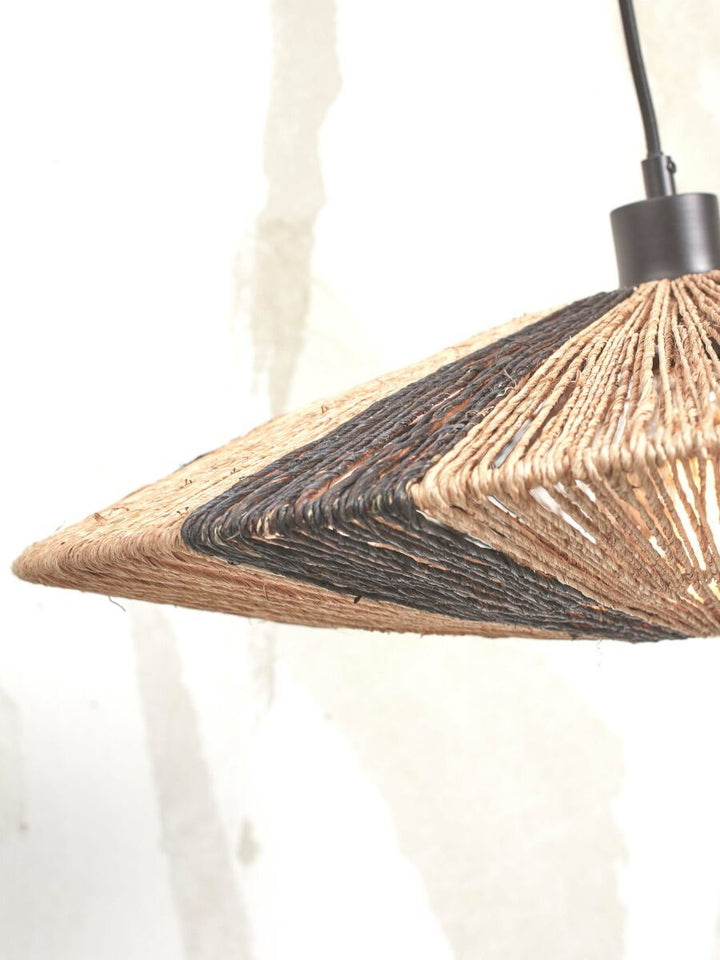 Good & Mojo Gulvlampe Iguazu S bambus nat. h.150cm/skærm 40x12cm jute. bl/nat.