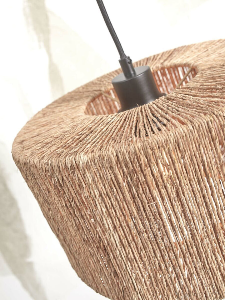 Good & Mojo Gulvlampe Iguazu S bambus hvid h.150cm/skærm 30x16cm jute. nat.