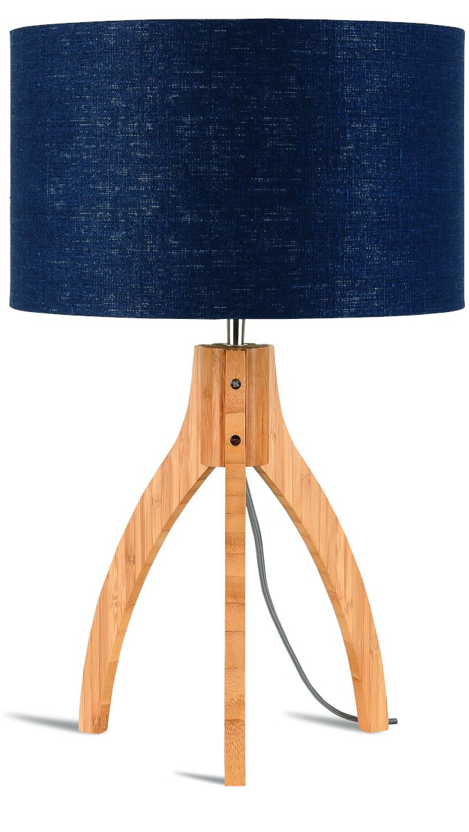 Good & Mojo Bordlampe bambus Annapurna 3220, hør blå denim