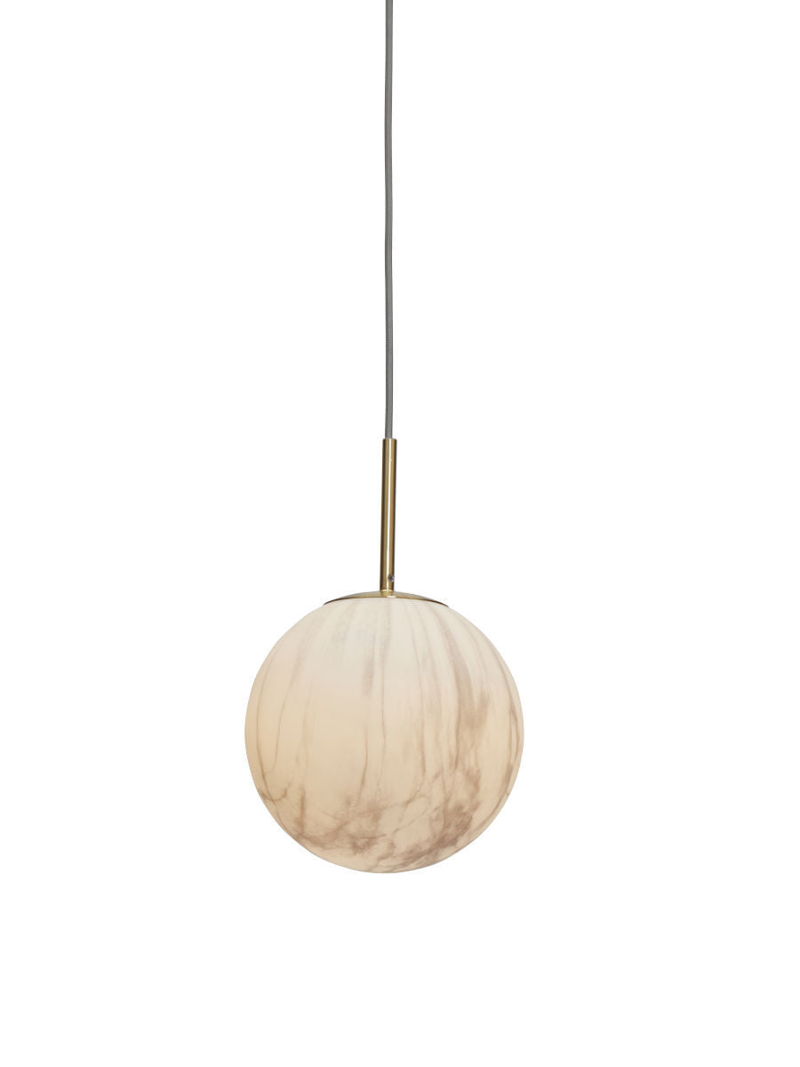 It's About RoMi Pendel Carrara globe hvid marmorprint/guld, M