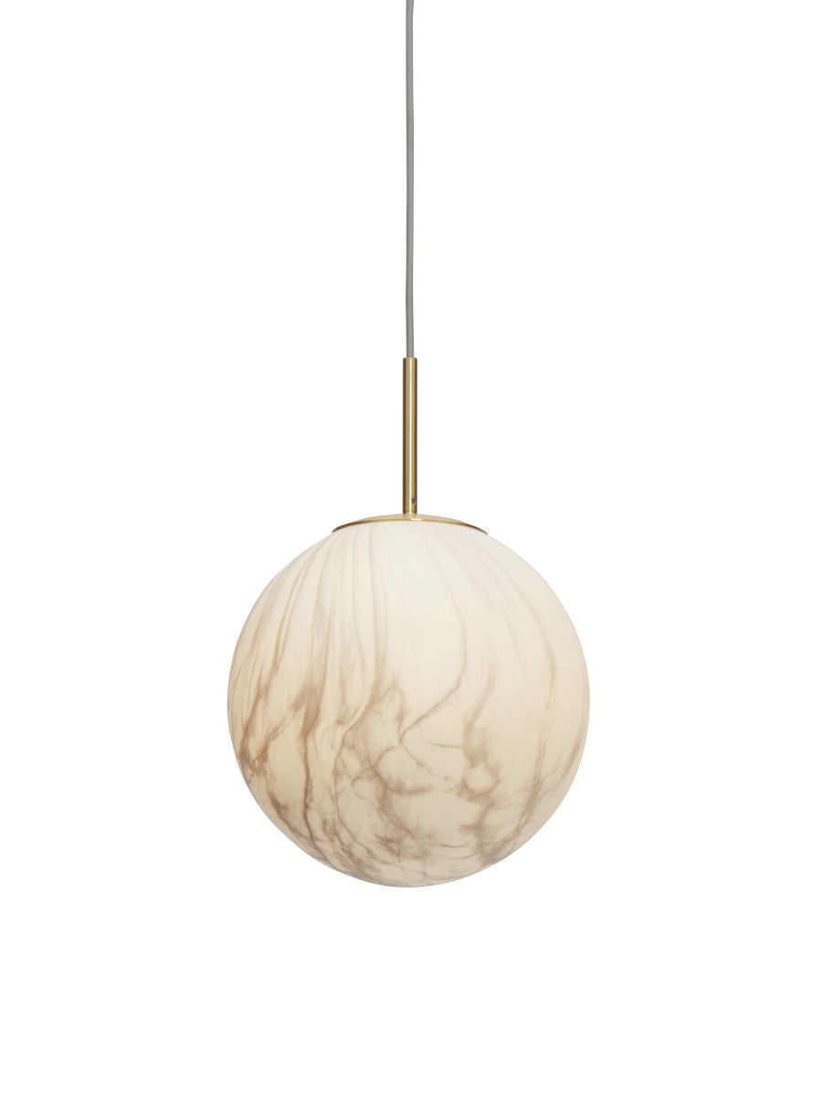 It's About RoMi Pendel Carrara globe hvid marmorprint/guld, L