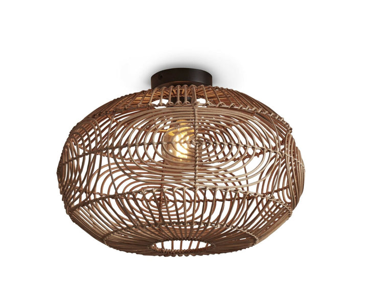 Good & Mojo Loftslampe Madeira rattan/ellipse dia.48xh.30cm. natur