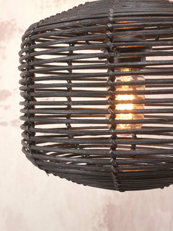 Good & Mojo Loftslampe Tanami rattan dia.25xh.20cm. sort