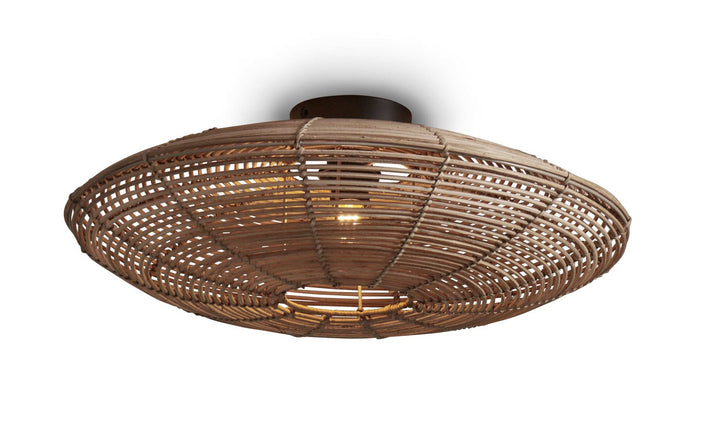 Good & Mojo Loftslampe Tanami rattan skive dia.55xh.14cm natur. L