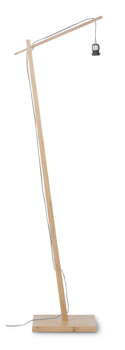 Good & Mojo Gulvlampe Tanami L bambus nat. h.176cm/skive dia.55xh.14 cm rattan. nat.